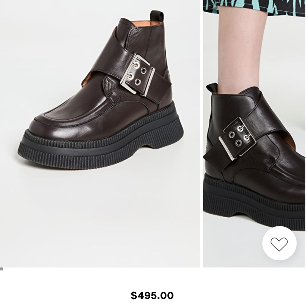 Ganni Creeper Monk Boot size 40